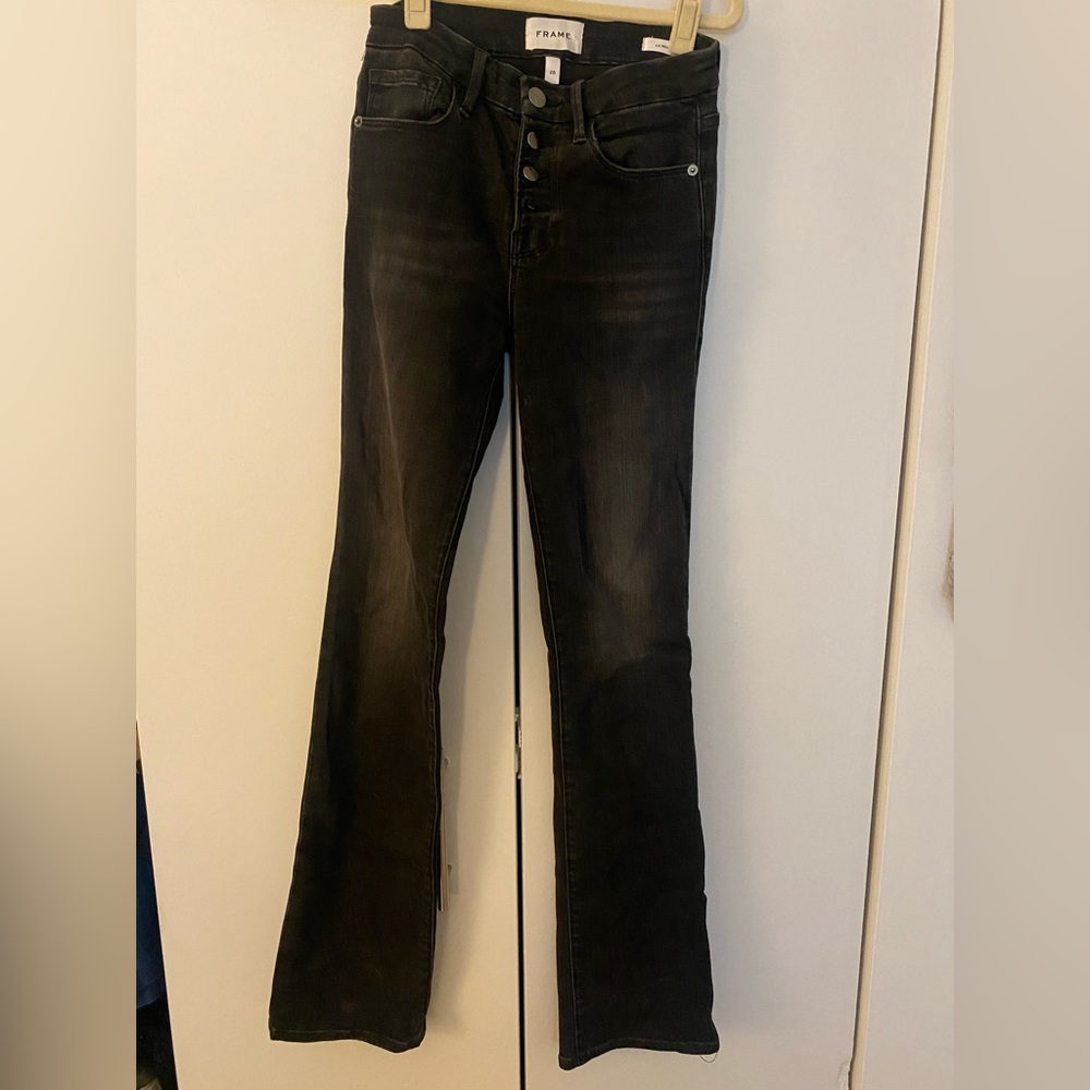 Frame le mini boot black / dark gray jeans